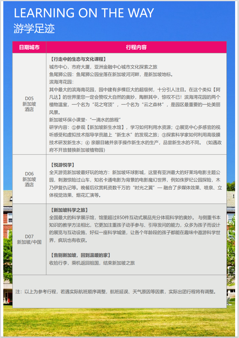 新加坡国立大学无人机探索营