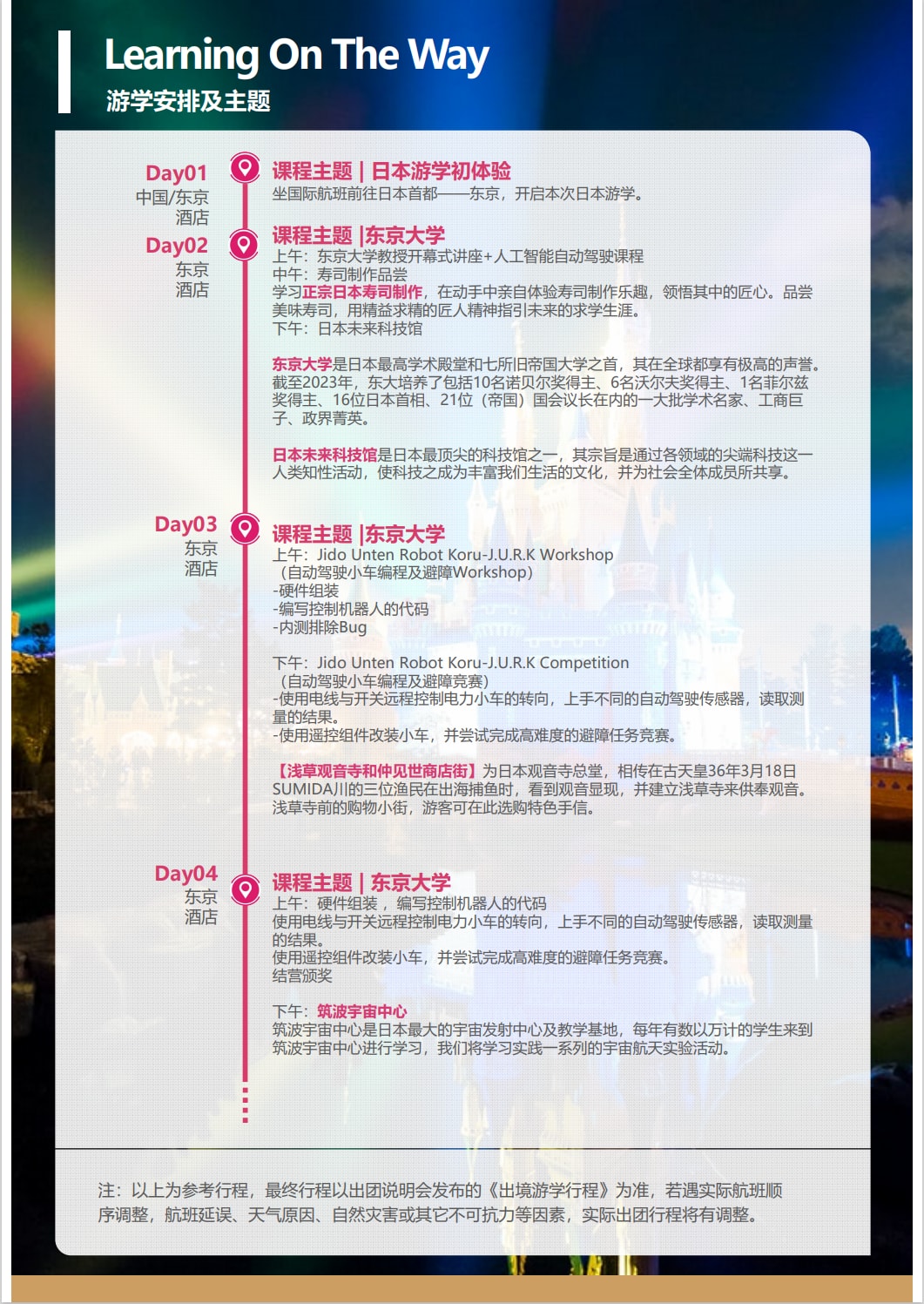 日本东京大学未来科技修学营